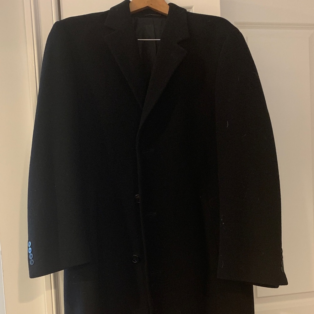 Classic Black Cashmere Overcoat
